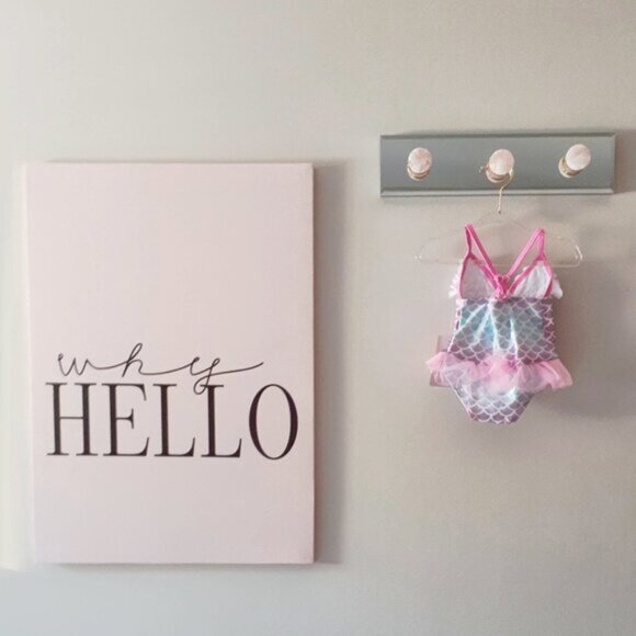 NWT Floatimini Mermaid Petal pink & blue ruffle one piece swimsuit - Picture 9 of 11